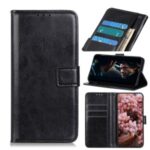 Crazy Horse Wallet Stand Magnetic Leather Phone Case for Honor Play 4T – Black