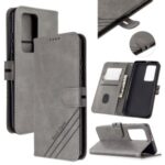 Wallet Stand PU Leather Magnetic Mobile Phone Case for Huawei P40 Pro – Grey