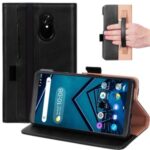 WY-2099A Business Style Stand Wallet Flip Leather Case for Lenovo Tab V7 PB-6505M – Black