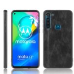PU Leather Coated PC + TPU Case for Motorola Moto G8 Power (EU Version) – Black