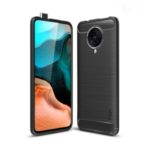 MOFI Carbon Fiber Skin Brushed TPU Case for Xiaomi Redmi K30 Pro/Redmi K30 Pro Zoom – Black