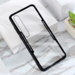 Clear PC Back + Silicone Frame Cell Phone Protective Case for Xiaomi Mi 10 – Black
