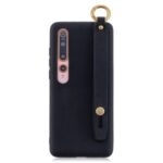 TPU Cell Phone Case with Hand Strap Kickstand Cover for Xiaomi Mi 10 – Black