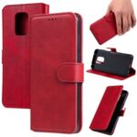 Classics PU Leather Phone Case Wallet Stand Magnetic Cover for Xiaomi Redmi Note 9S/9 Pro Max/9 Pro – Red