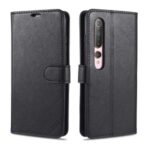 AZNS Leather with Wallet Casing for Xiaomi Mi 10/Mi 10 Pro – Black
