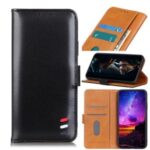 PU Leather Wallet Stand Cell Phone Shell Covering for Xiaomi Mi 10 Lite 5G/10 Youth 5G – Black