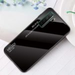 Gradient Color Tempered Glass + PC + TPU Cell Phone Cover for Huawei nova 7 SE – Black