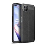 Litchi Texture Soft TPU Back Shell for OPPO A92s – Black