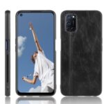 PU Leather Coated PC + TPU Hybrid Cover for Oppo A72/A52/A92 – Black