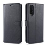 AZNS PU Leather with Wallet Mobile Phone Cover for Oppo Find X2 – Black