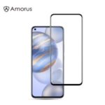 AMORUS Full Coverage 3D Curved Full Glue Tempered Glass Screen Film for Huawei Honor 30 – Black