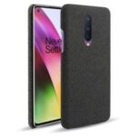 KSQ Cloth Coated Plastic Hard Phone Protection Case for OnePlus 8 – Black