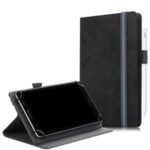 Universal PU Leather Tablet Cover with Stand Case for 7 – 8 Inches Tablet PC – Black