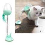 Cat Interactive Tumbler Toy Pet Slow Feeder Smart Leak Food Automatic Rotating Game Toy – Green