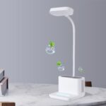 QW-T08 Air Purifier LED Table Lamp Portable Desk Reading Light Rechargeable Eye Protection – White