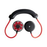 F27 Mini Portable Neck Fan Rechargeable Hanging Sports Fans Water Spray Mist Fan with Humidifier – Black