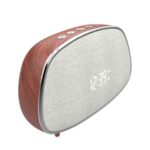 ES21 Wood Grain Retro Bluetooth Speaker with FM Radio Alarm Clock Support TWS Mode