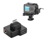 Microphone 3.5mm/USB-C Adapter Audio External Mic Mount for DJI OSMO Action