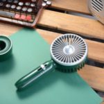 WIWU Vintage Style Portable Handheld Cooling Fan Rechargeable Desk Mini Fan