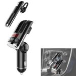JEDX-BC50 Car FM Transmitter Bluetooth 5.0 Handsfree MP3 Player Dual USB Car Charger with Bluetooth Earphone