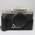 PU Leather Camera Half Cover Case for Fujifilm Fuji X-T200/XT200 – Black