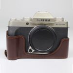 Genuine Leather Camera Half Case for Fujifilm Fuji X-T200/XT200 – Coffee