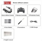 Mini D2 RC Foldable Drone HD Camera Quadcopter Christmas Gift – White/Without Camera