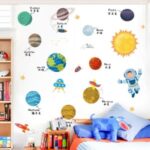 FANXI Astronauts Space Stars Children Fun Room Wall Sticker