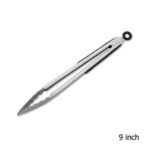 Kitchen Stainless Steel Non-slip Handle Bread Barbecue Food Clip – 9 inch