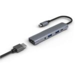 5 in 1 Type-C to HDMI Multi-function HD Concentrator for Switch USB HUB Docking Station