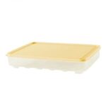 T5099 24-grid Egg Tray Egg Box with Cover Kitchen Refrigerator Food Preservation Box – Yellow