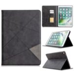 Geometric Pattern Stand Leather Smart Phone Case for Apple iPad 10.2 (2019)/Air 10.5 inch (2019)/Pro 10.5-inch (2017) – Black