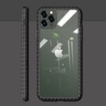 Woven Texture TPU Frame PC Back Hybrid Phone Cover for iPhone 11 Pro Max 6.5 inch – Black