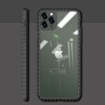 Woven Texture TPU Frame PC Back Combo Phone Cover for iPhone 11 Pro 5.8 inch – Black