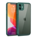 Woven Texture TPU Frame PC Back Hybrid Cover for iPhone 11 6.1 inch – Green