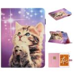 Pattern Printing Multi-angle Stand Leather Card Slot Tablet Shell for iPad Mini 1/2/3/4/Mini (2019) 7.9 inch – Cat