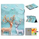 Pattern Printing PU Leather Card Holder Stand Tablet Cover for iPad 9.7-inch (2018)/(2017) / iPad Air 2 / iPad Air (2013) – Elk