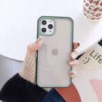 Bi-color Acrylic+TPU Phone Case for iPhone 11 Pro 5.8-inch – Blue/Green