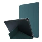 Deformable Stand Leather Smart Tablet Shell for iPad 10.2 (2019) – Dark Green