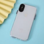 Carbon Fiber Texture Transparent PC+TPU Phone Case for iPhone X/iPhone XS 5.8-inch – Black