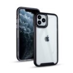 Clear Back Plastic + TPU Combo Phone Case for iPhone 11 Pro Max 6.5 inch – Black