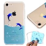 Pattern Printing Soft TPU Cell Phone Cover for iPhone SE (2nd Generation)/8/7 – Dolphin