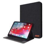 Cloth Texture Card Slots Stand Leather Cover for iPad Pro 11-inch (2020)/(2018) – Black
