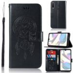 Imprinted Dream Catcher Owl Leather Wallet Case for Samsung Galaxy A70e – Black