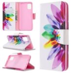 Pattern Printing Leather Wallet Protective Case for Samsung Galaxy A31 – Colorful Petal