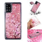 Patterned Glitter Powder Quicksand TPU Phone Cover Shell for Samsung Galaxy A51 SM-A515 – Flower