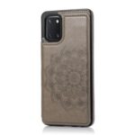Imprint Mandala Flower PU Leather + TPU Shell for Samsung Galaxy Note 10 Lite/Galaxy A81 – Grey