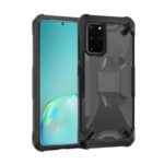 Robot Series Shockproof Anti-dropping TPU Phone Shell for Samsung Galaxy S20 Plus – Black/Transparent Grey