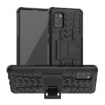 Cool Tyre PC + TPU Cell Phone Shell for Galaxy A31 – Black