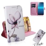 Pattern Printing Wallet Leather Case Stand Phone Covering with Lanyard for Sony Xperia L4 – Beautiful Flowers